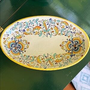 Italian Oval Ceramic Platter